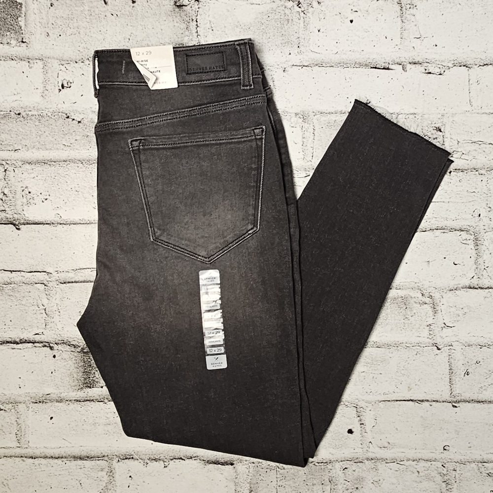 Denver Hayes Black High Rise Slim Fit Jeans Size 12 New With Tags
